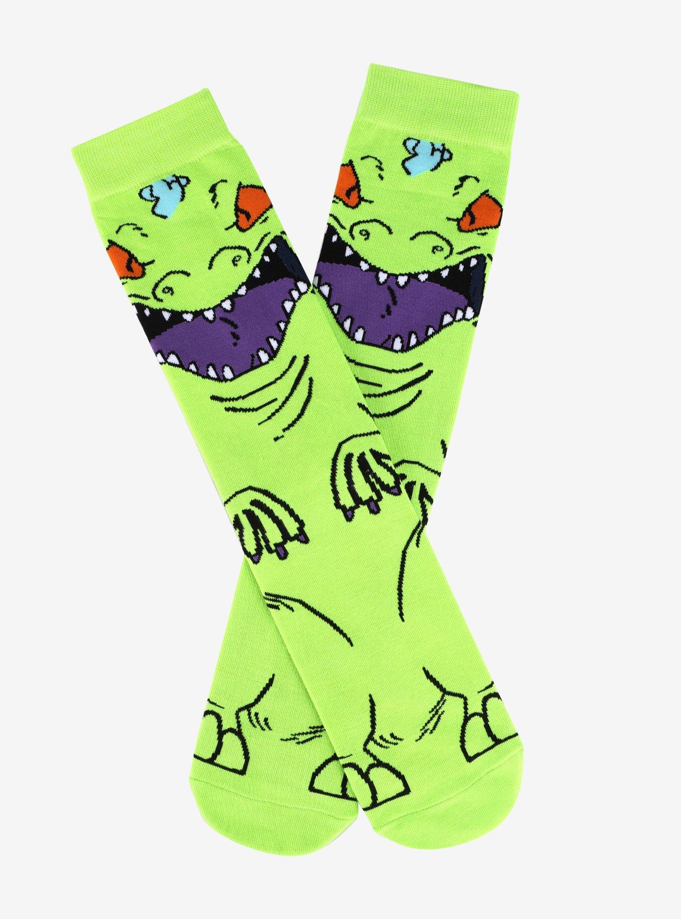 Rugrats Reptar Crew Socks, , hi-res