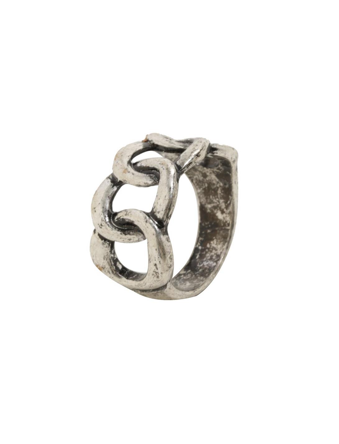Silver Chain Link Guys Ring, , hi-res