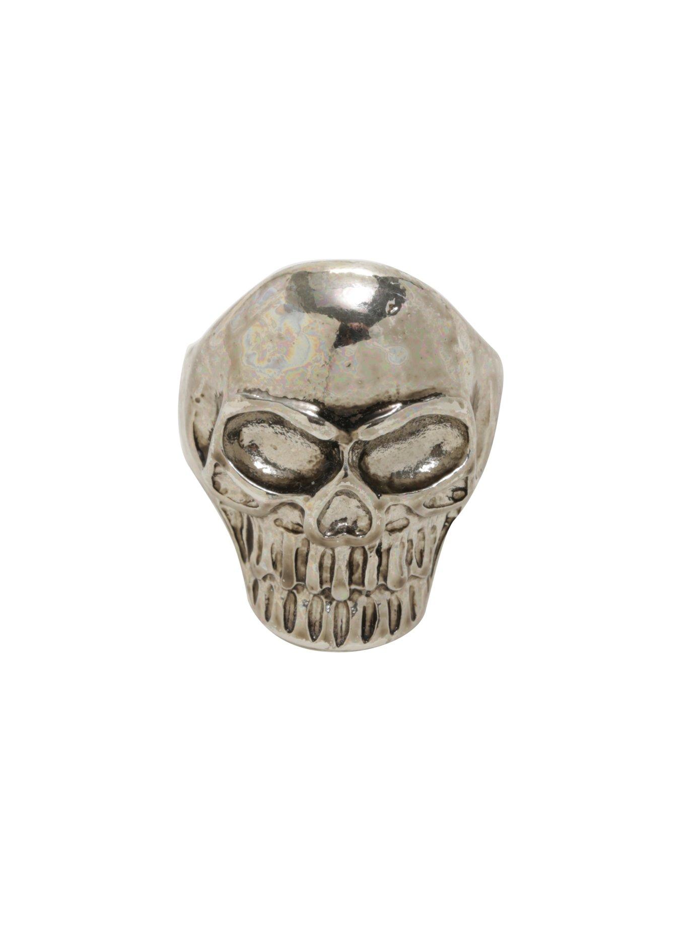 Silver Skull Guys Ring, , hi-res