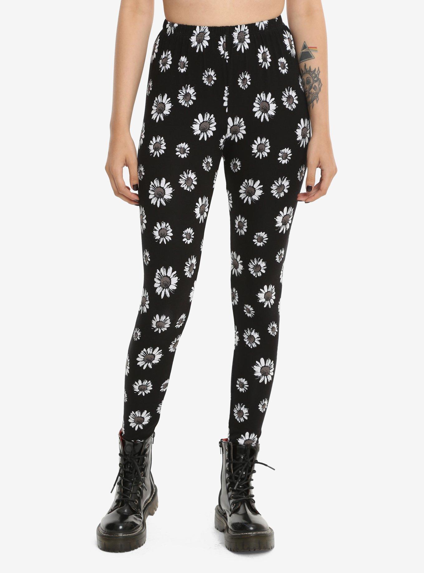 Blackheart Daisy Print Leggings Hot Topic