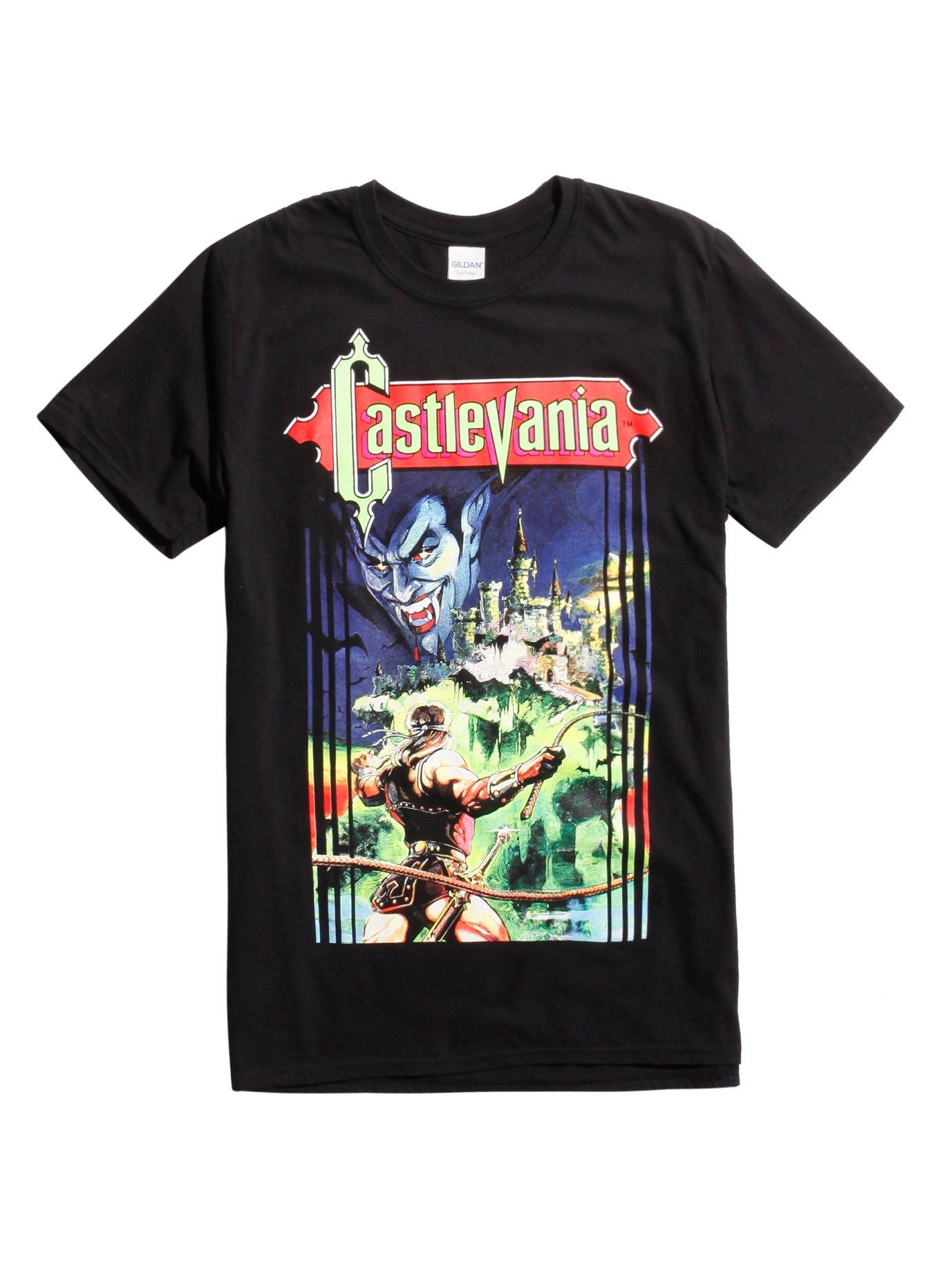 Castlevania Retro Box Art T-Shirt, BLACK, hi-res