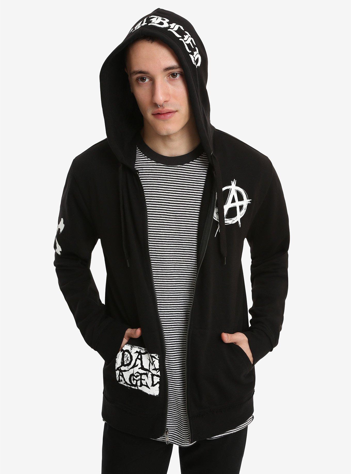 Xxxx Hoodie Video - XXX RUDE Anarchy Troubled Hoodie | Hot Topic