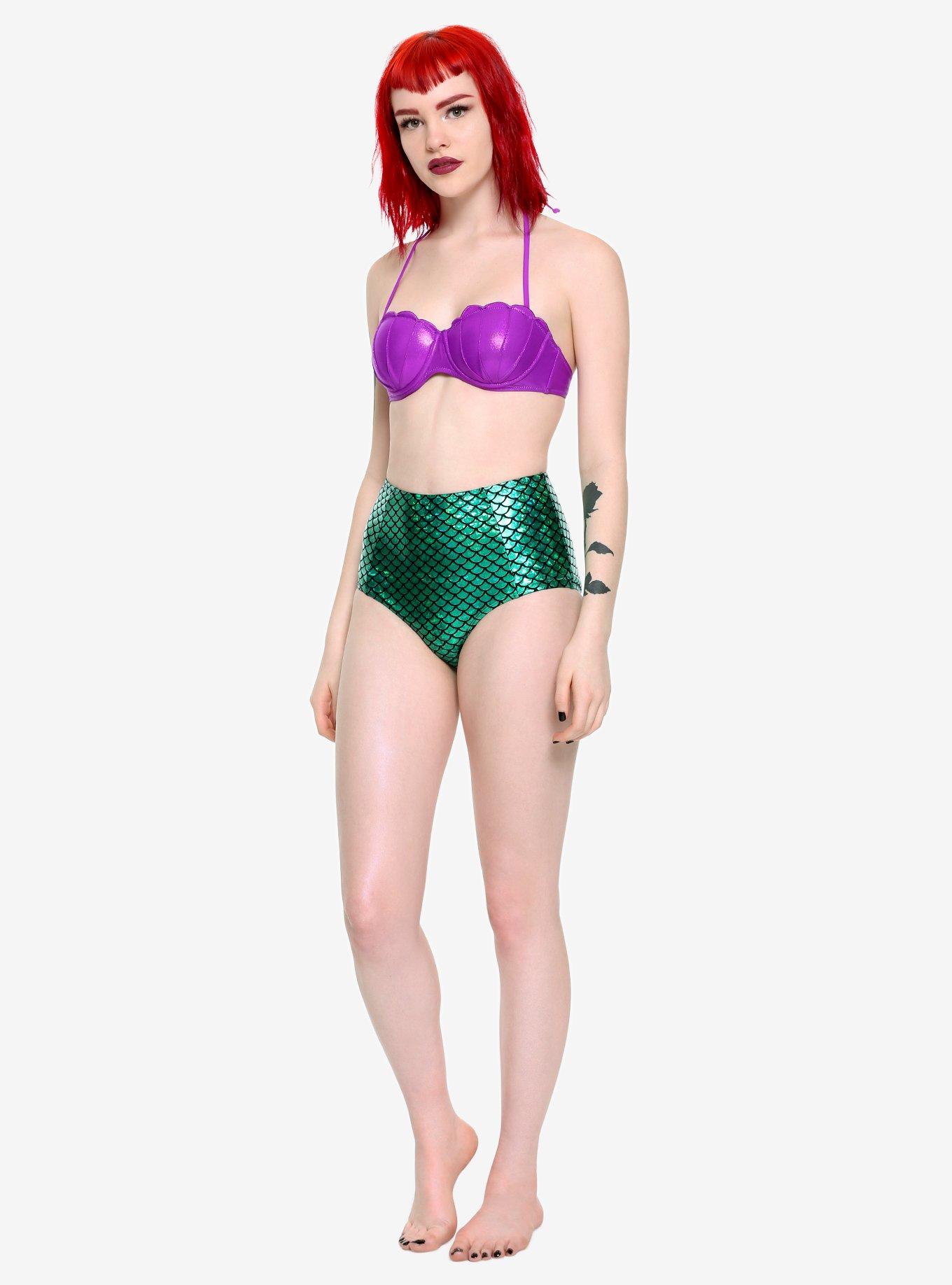 Disney The Little Mermaid Sea Shell Swim Top, Hot Topic