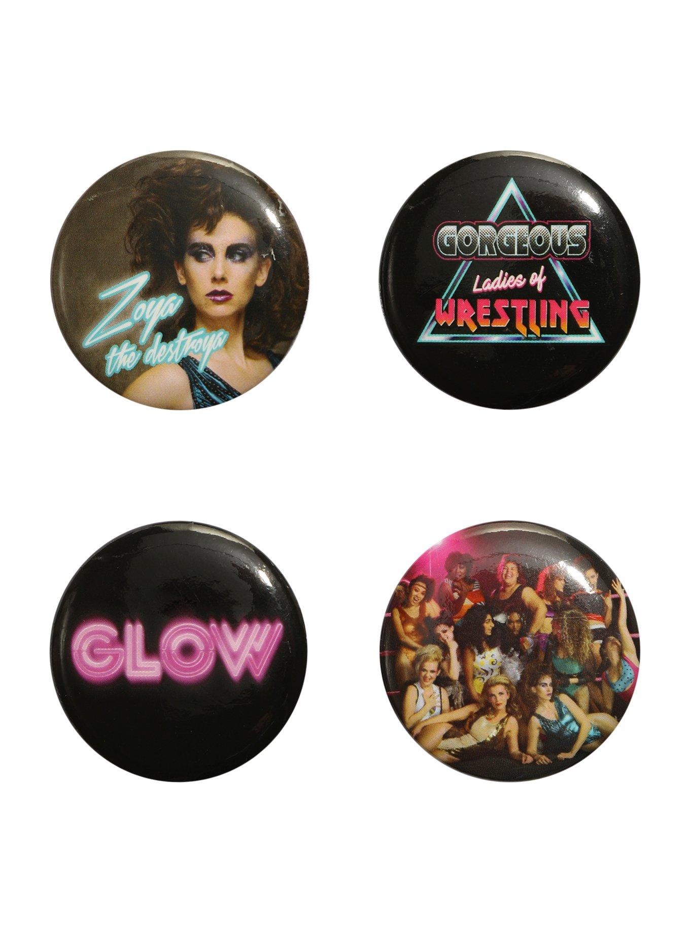 GLOW Gorgeous Ladies Of Wrestling Pin Set, , hi-res