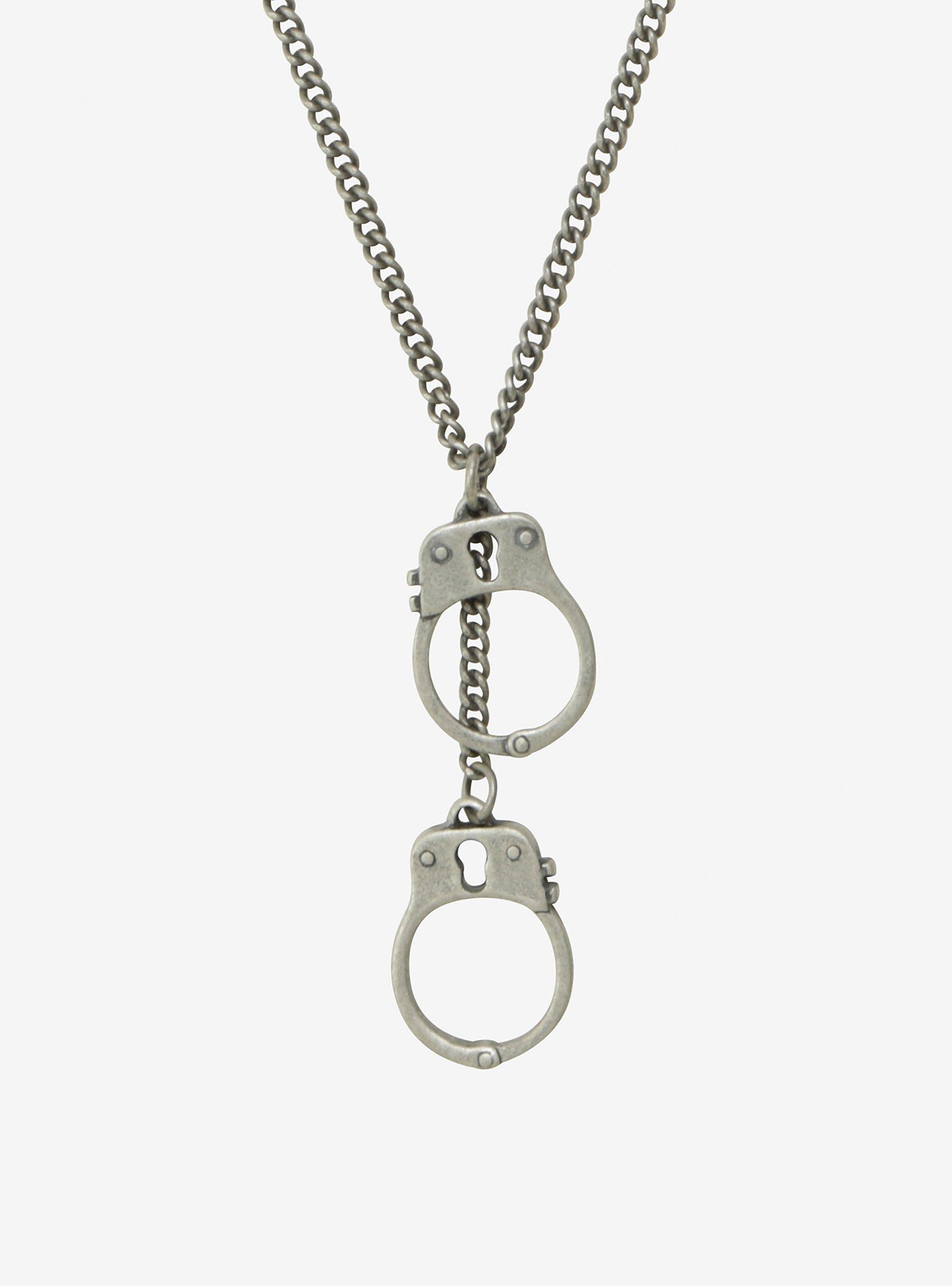 Blackheart Handcuff Chain Necklace, , hi-res