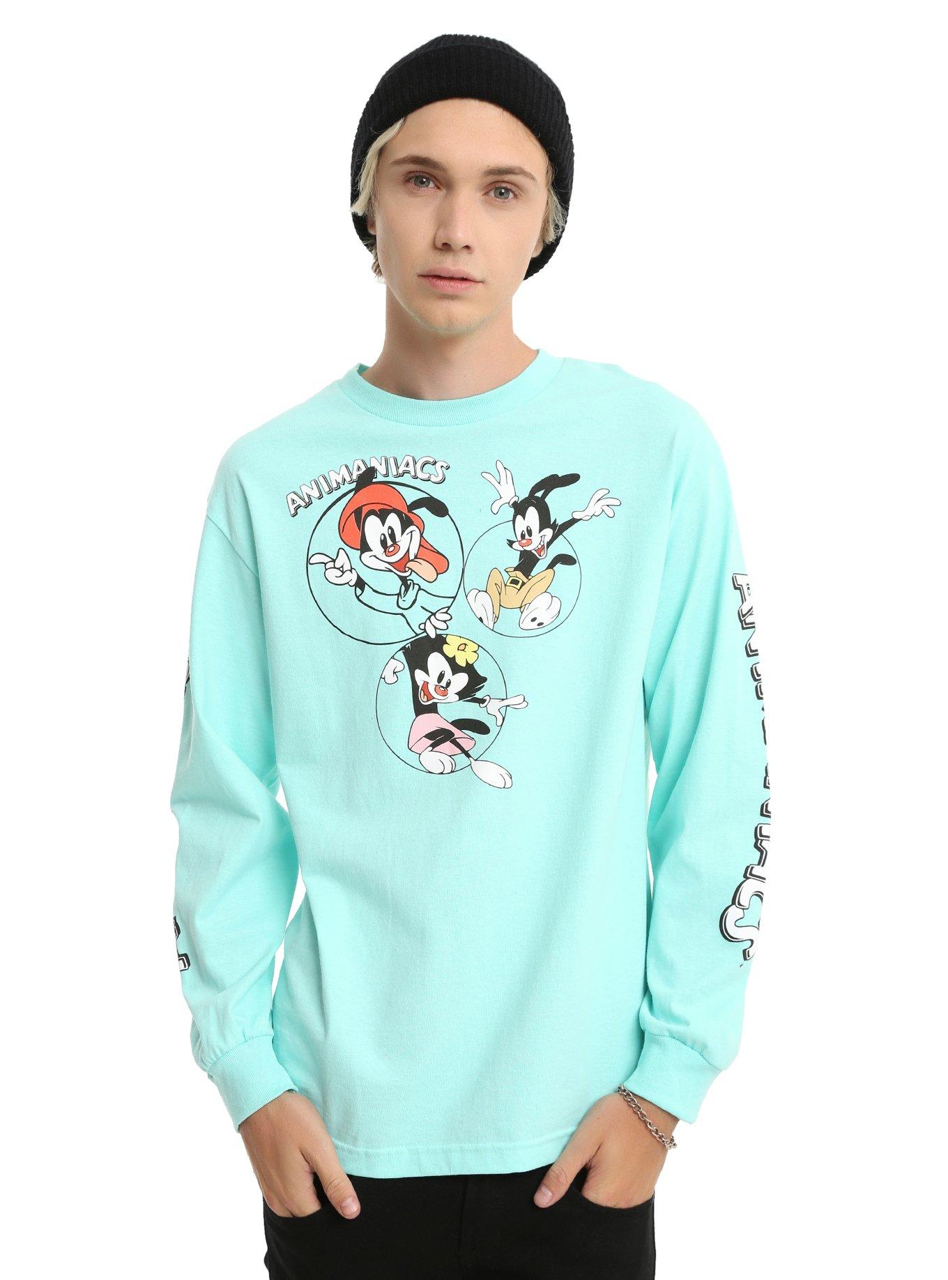 Animaniacs Turquoise Long-Sleeve T-Shirt, TURQUOISE, hi-res