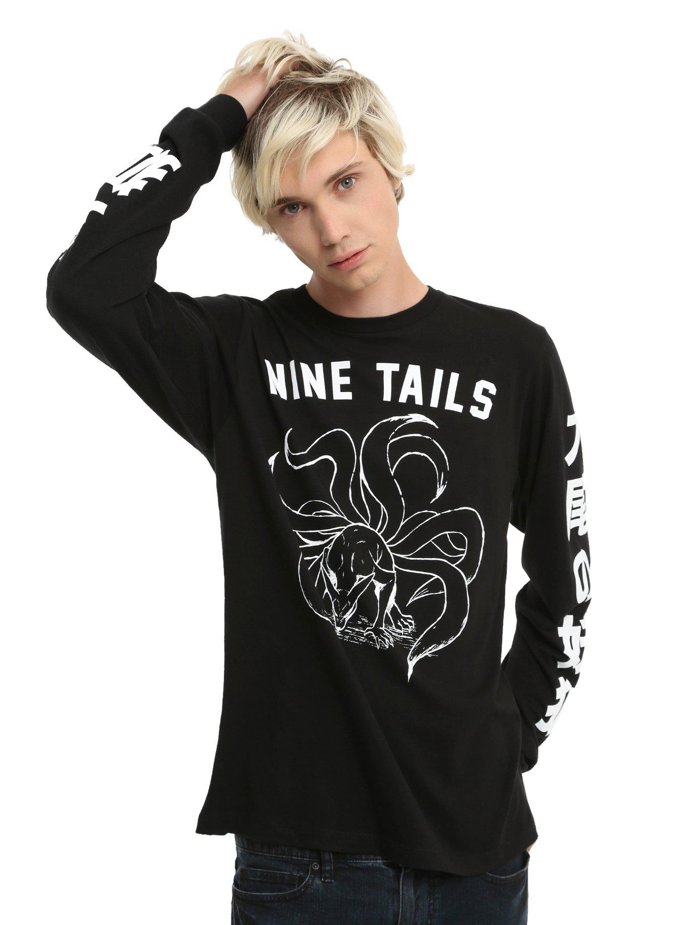 Naruto Shippuden Nine Tails Long-Sleeve T-Shirt, BLACK, hi-res