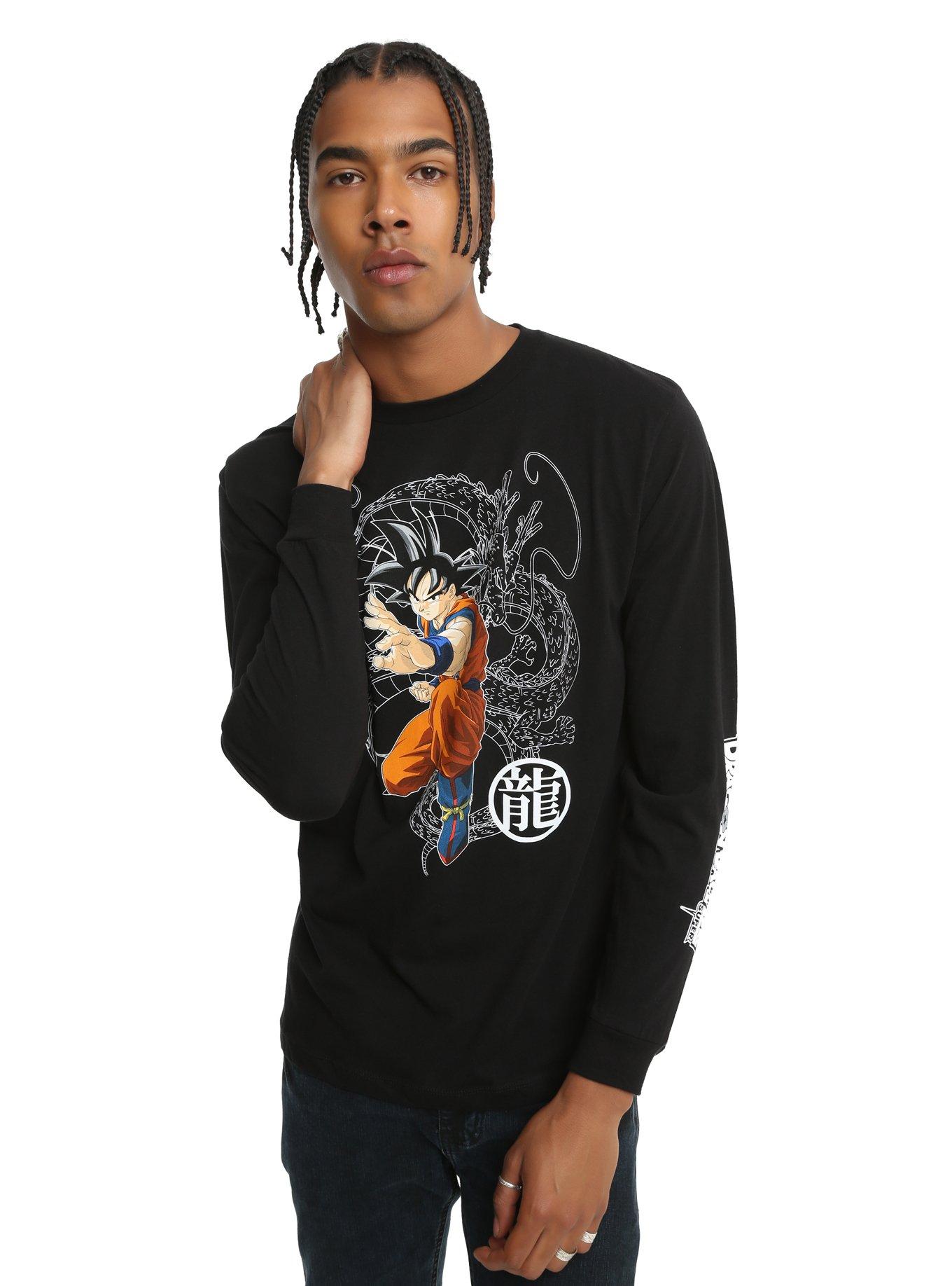 Dragon Ball Z Super Goku Shenron Long-Sleeve T-Shirt, BLACK, hi-res