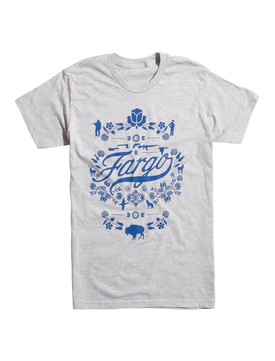 Fargo Quilt Pattern T-Shirt, GREY, hi-res