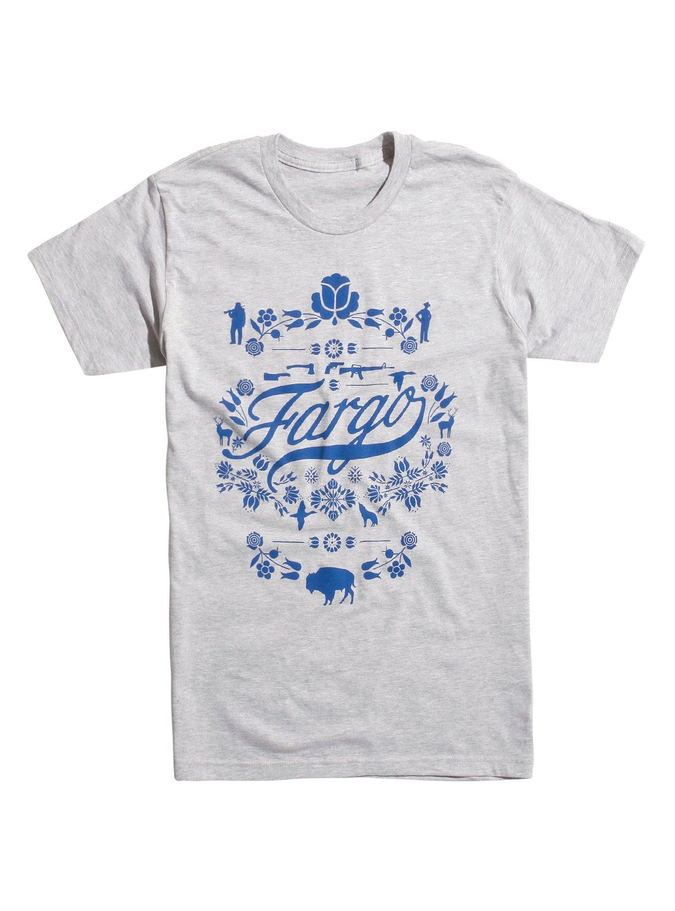 Fargo Quilt Pattern T-Shirt, GREY, hi-res