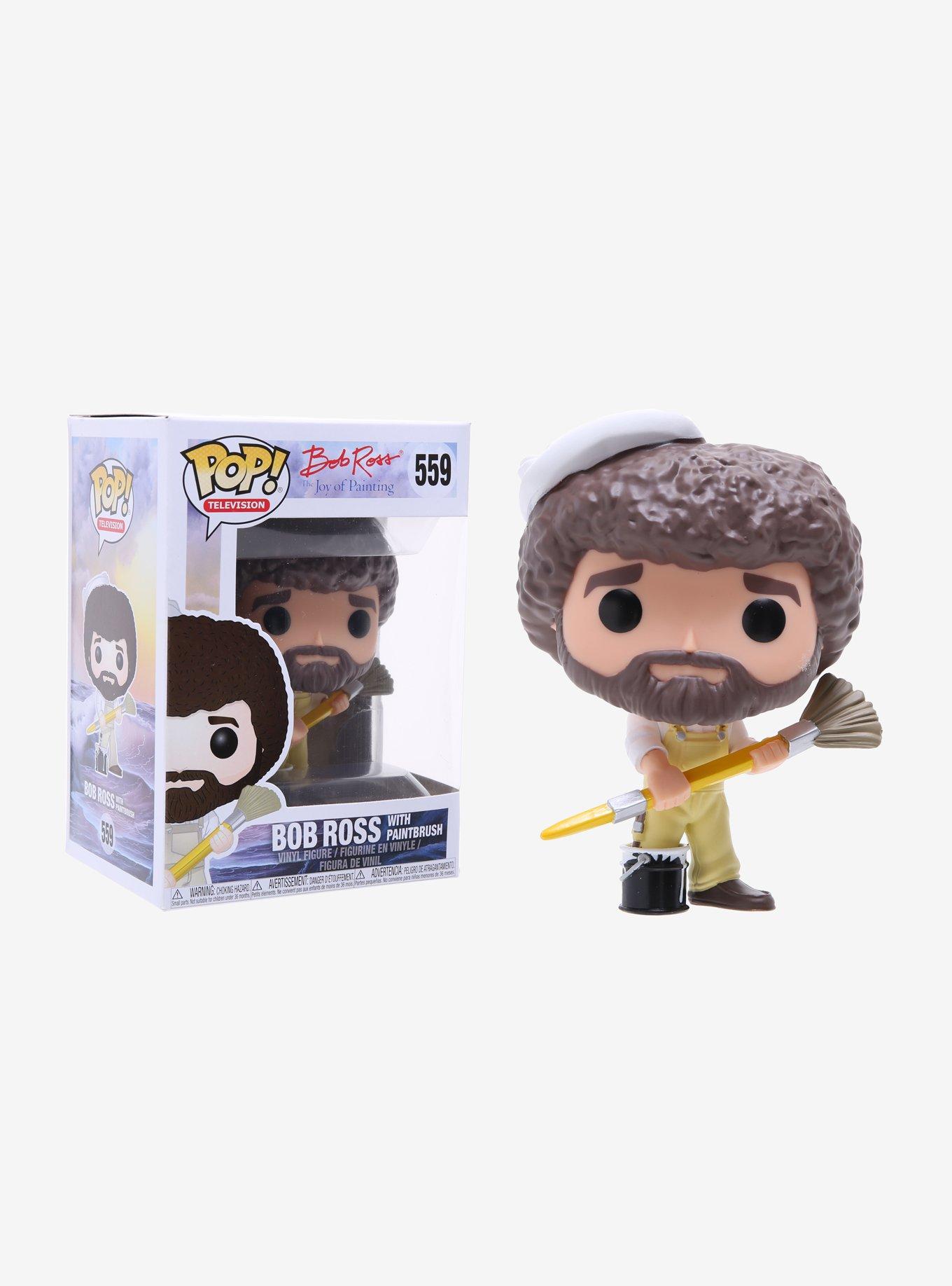 Bob Ross - The Joy of Painting Pop! Television Bob Ross With Paintbrush Vinyl Figure, , hi-res