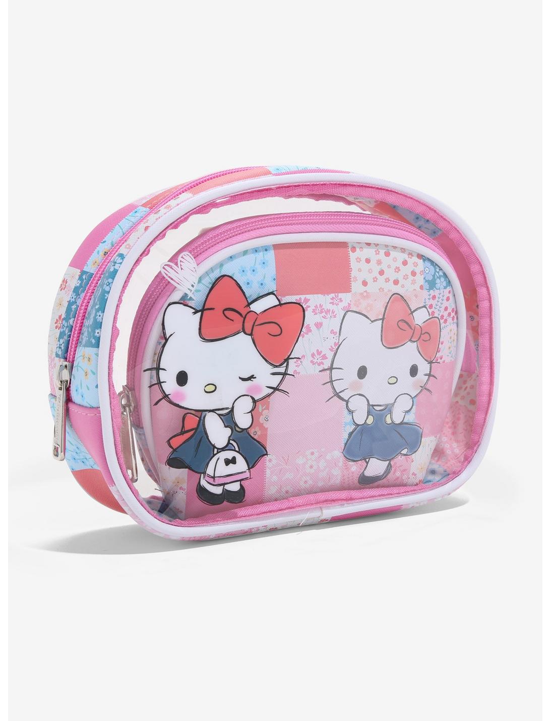 Loungefly Hello Kitty Patchwork Makeup Bag Set, , hi-res