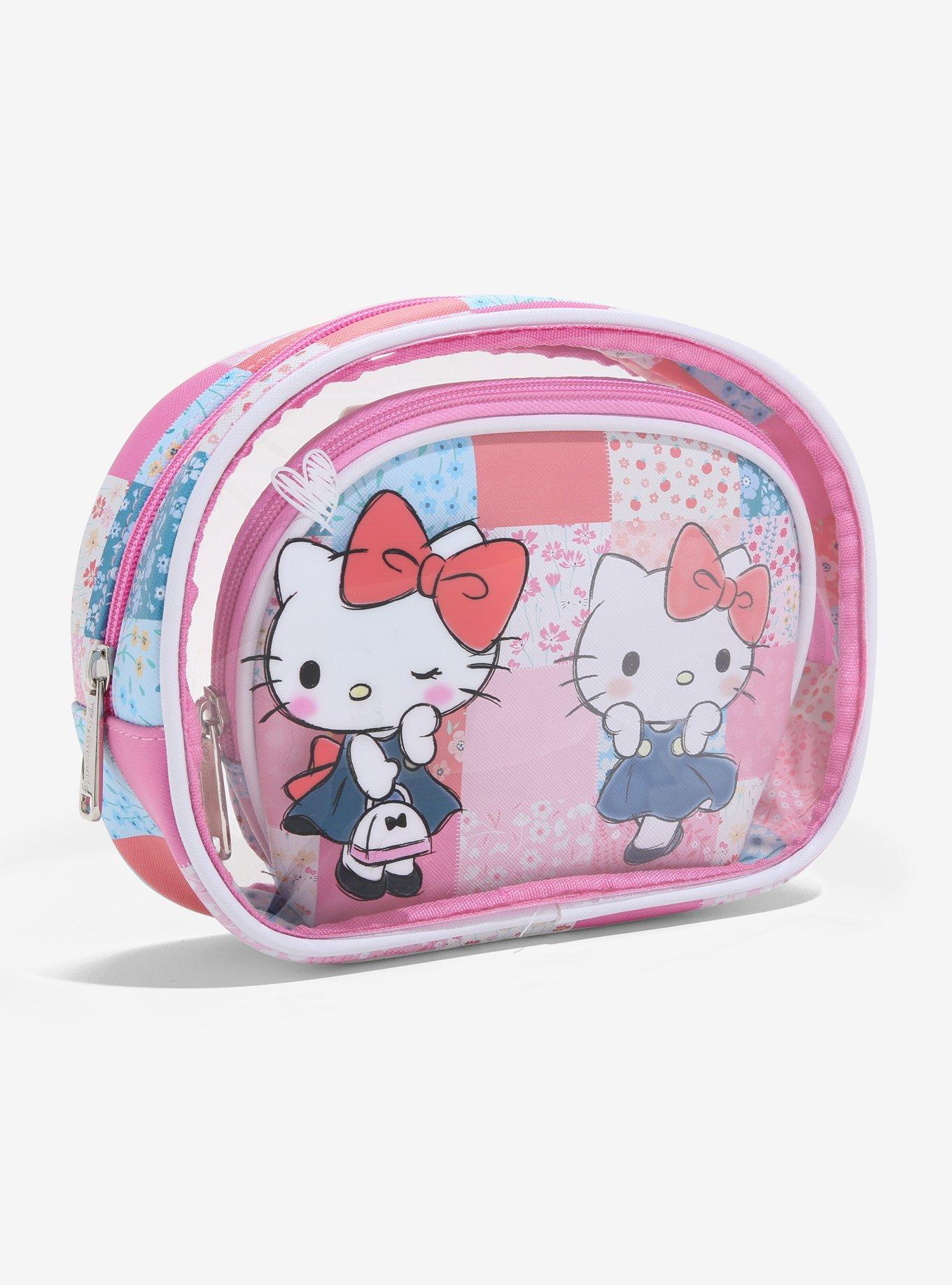 Loungefly Hello Kitty Patchwork Makeup Bag Set, , hi-res