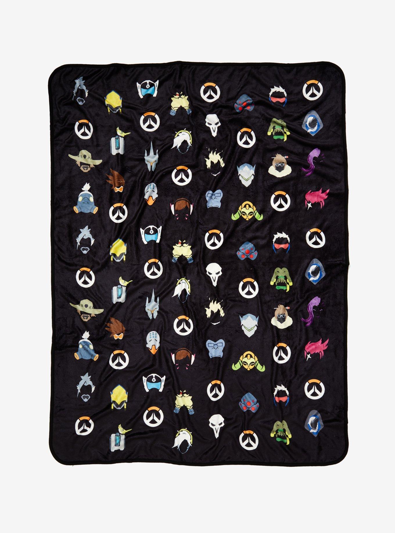 Overwatch Minimal Icon Throw Blanket - BoxLunch Exclusive, , hi-res