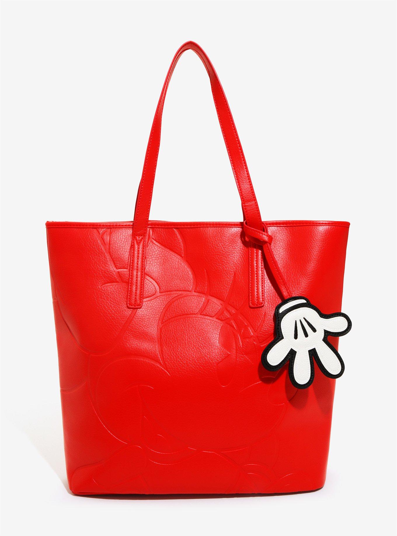 Loungefly Disney Minnie Mouse Debossed Red Tote Bag, , hi-res