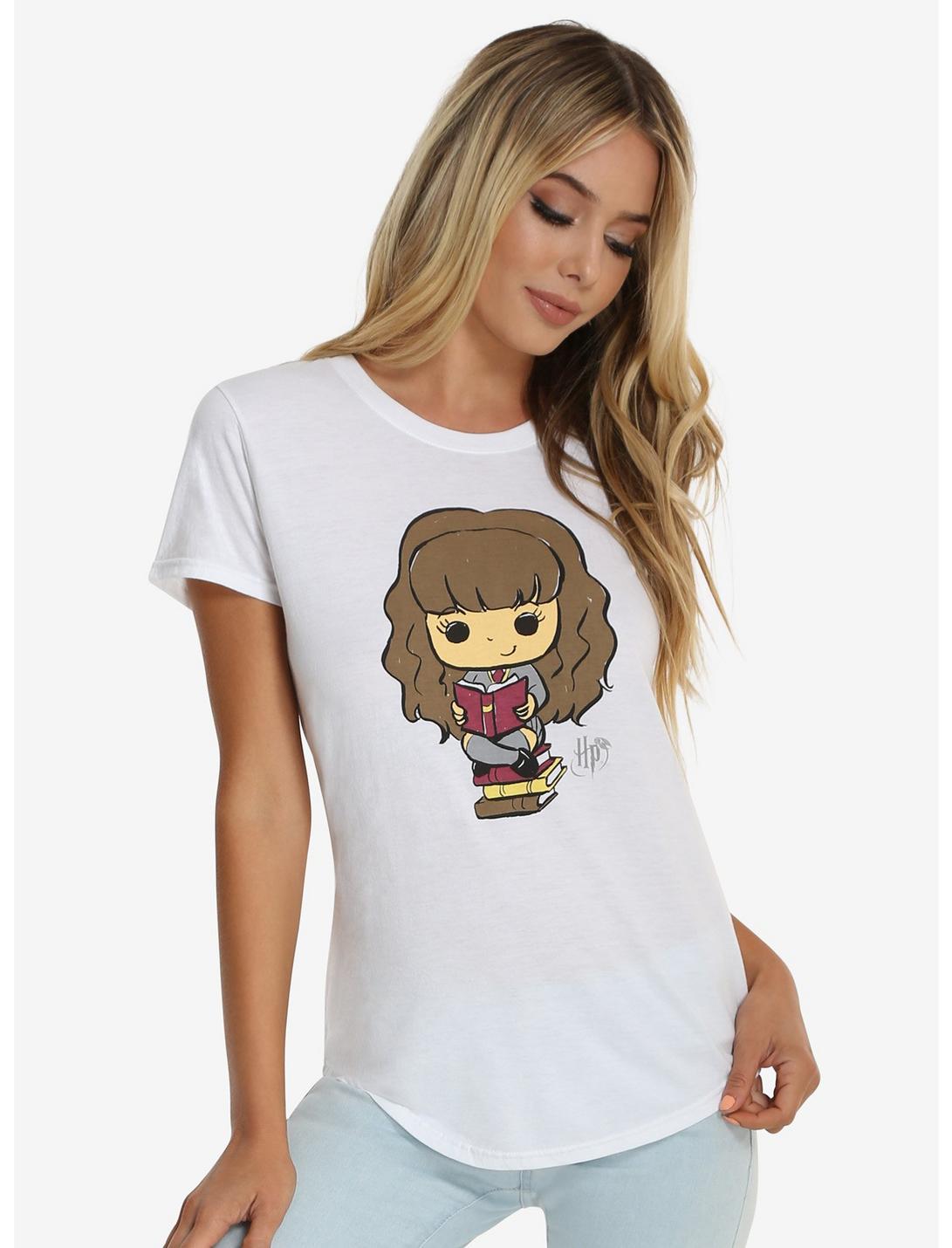 Funko Pop! Harry Potter Hermione Reading Womens Tee, WHITE, hi-res
