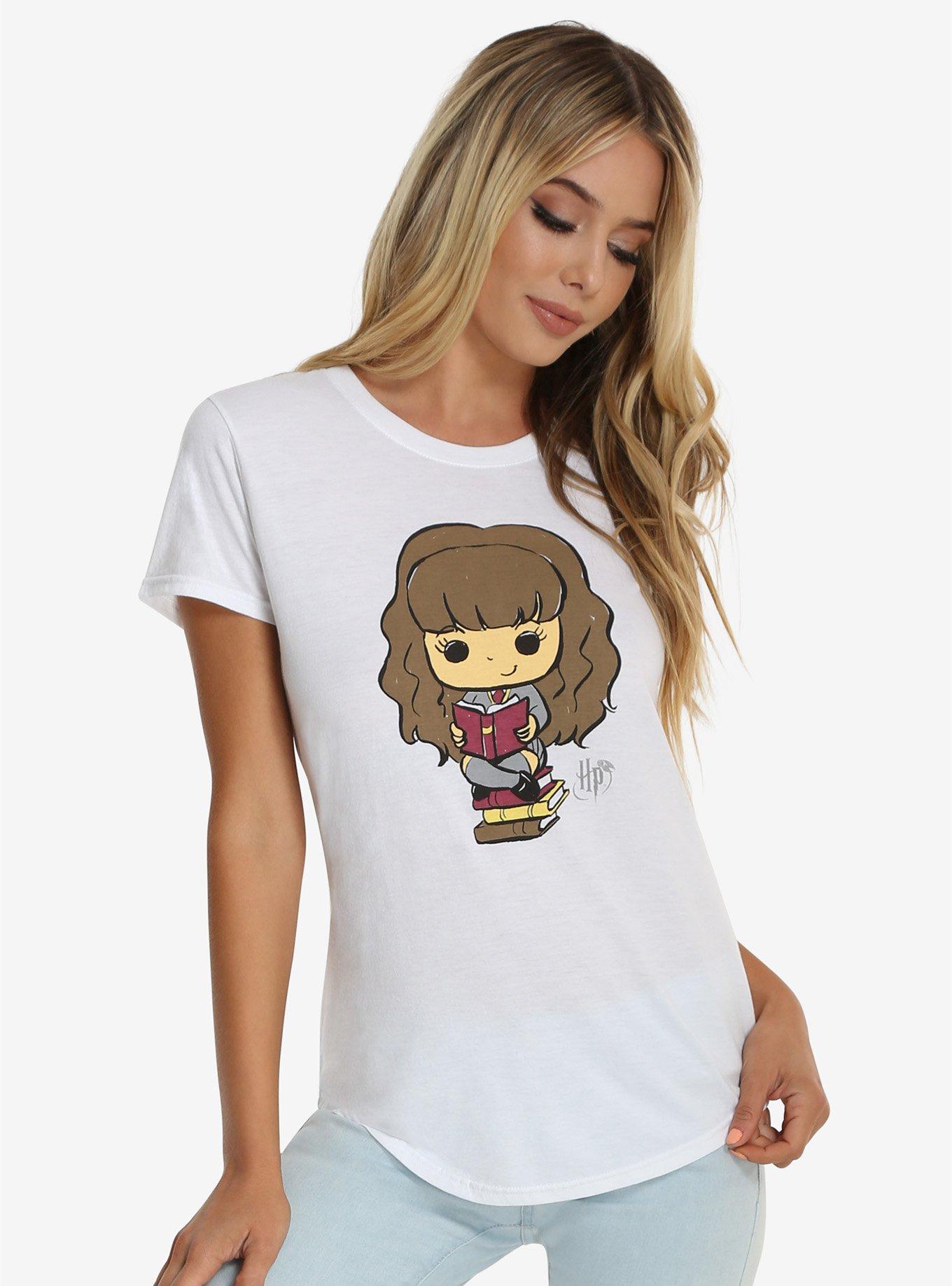 Funko Pop! Harry Potter Hermione Reading Womens Tee, WHITE, hi-res