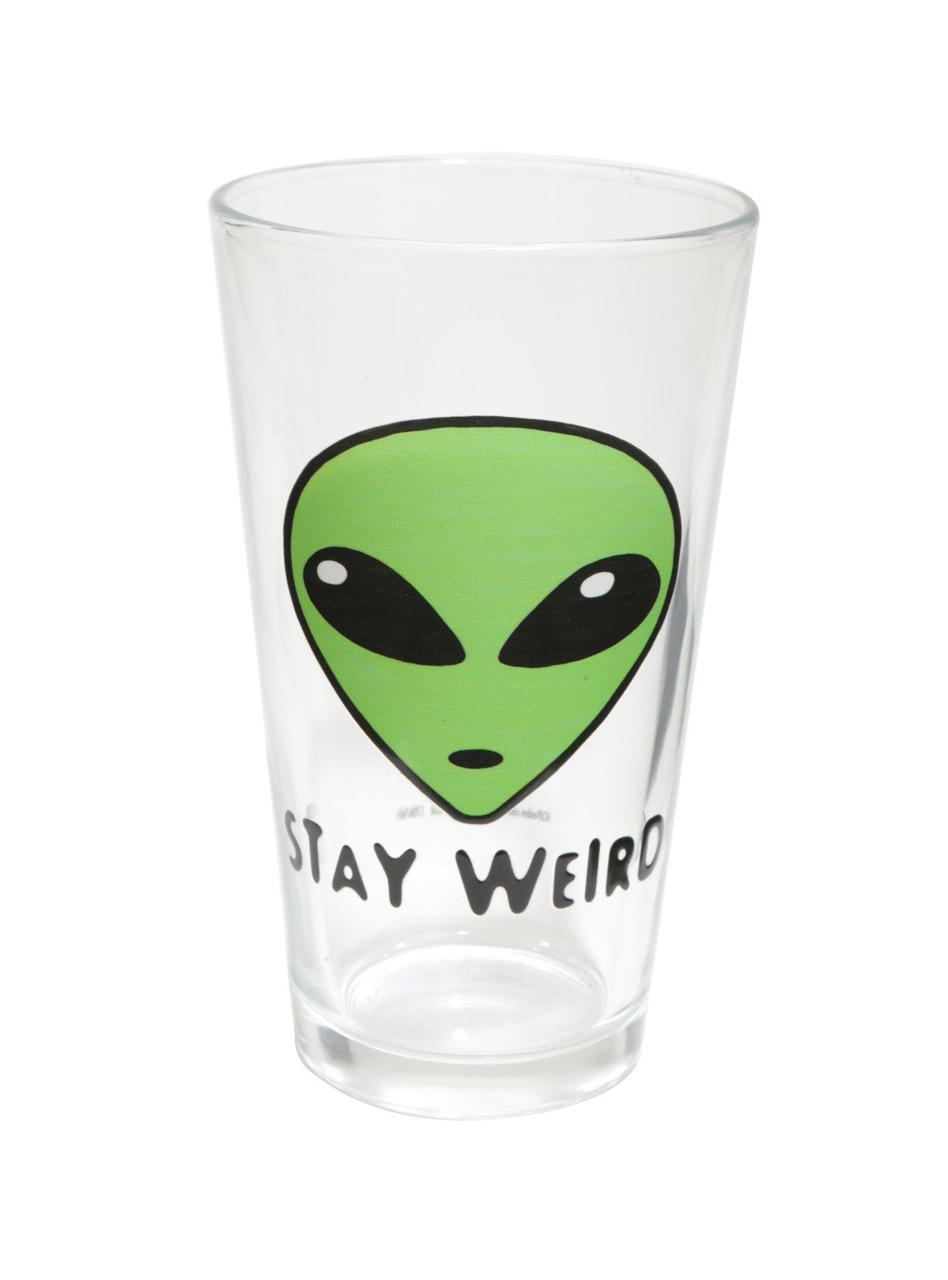 Stay Weird Alien Pint Glass, , hi-res