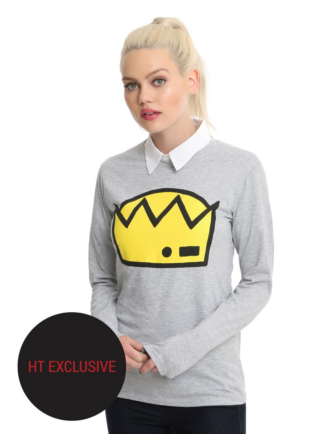 Riverdale Betty Crown Long-Sleeve Girls T-Shirt Hot Topic Exclusive, GREY, hi-res
