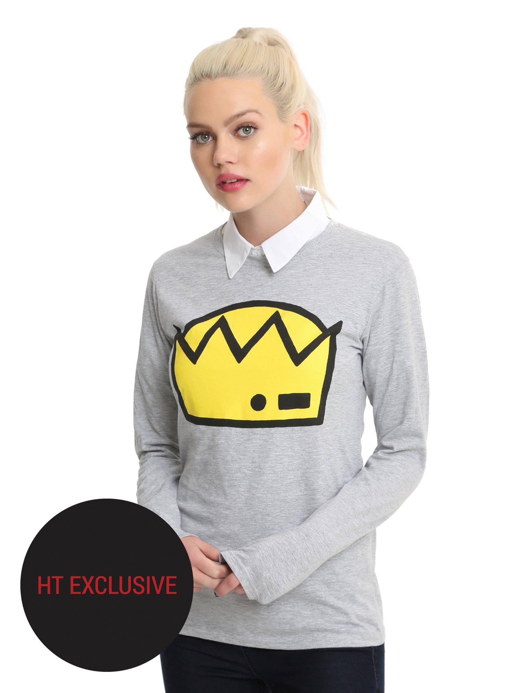 Riverdale Betty Crown Long-Sleeve Girls T-Shirt Hot Topic Exclusive, GREY, hi-res