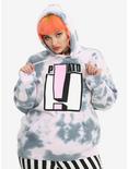 Panic! At The Disco Exclamation Pink Tie Dye Girls Hoodie Plus Size, PINK, hi-res