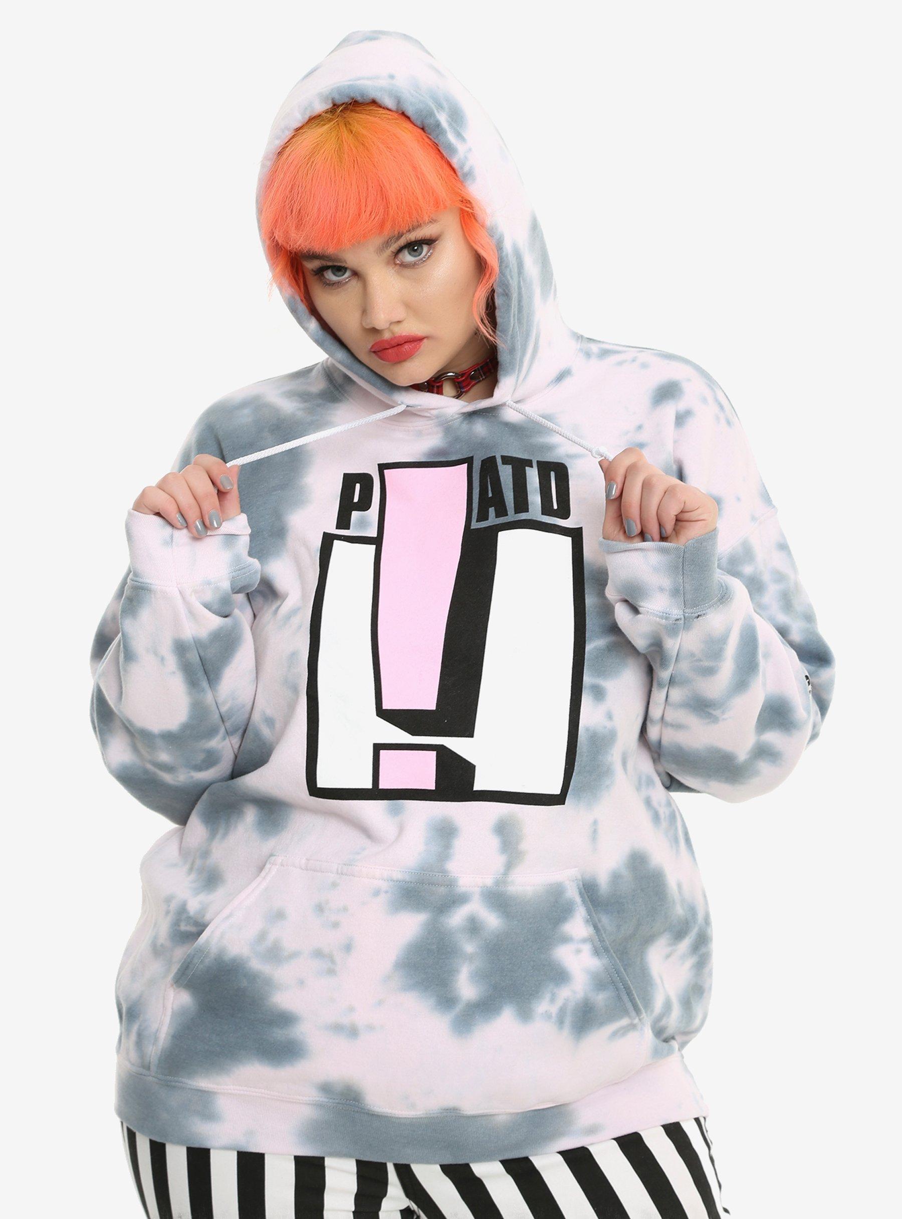 Panic At The Disco Exclamation Pink Tie Dye Girls Hoodie Plus Size Hot Topic