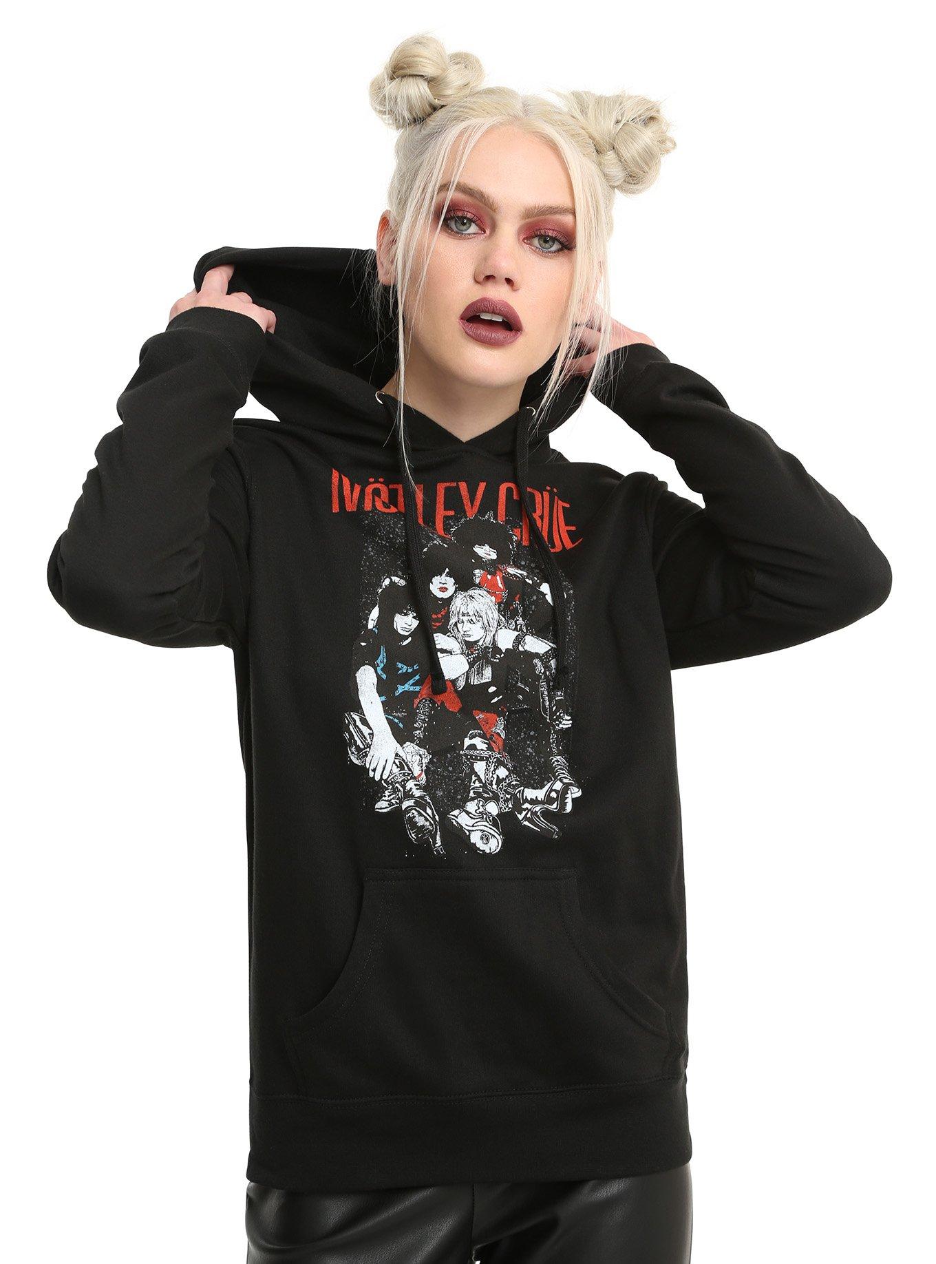 Motley Crue Group Girls Hoodie, BLACK, hi-res