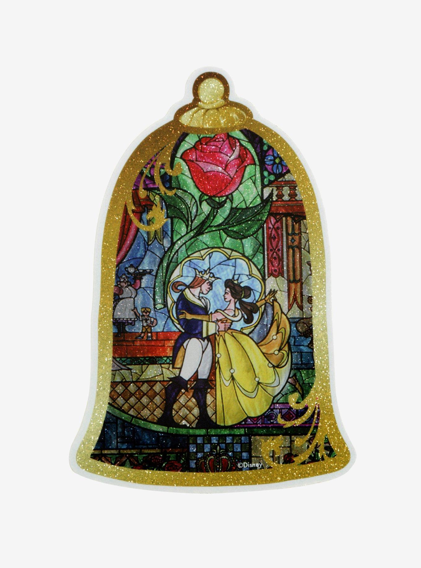 Disney Beauty And The Beast Stained Glass Decal, , hi-res