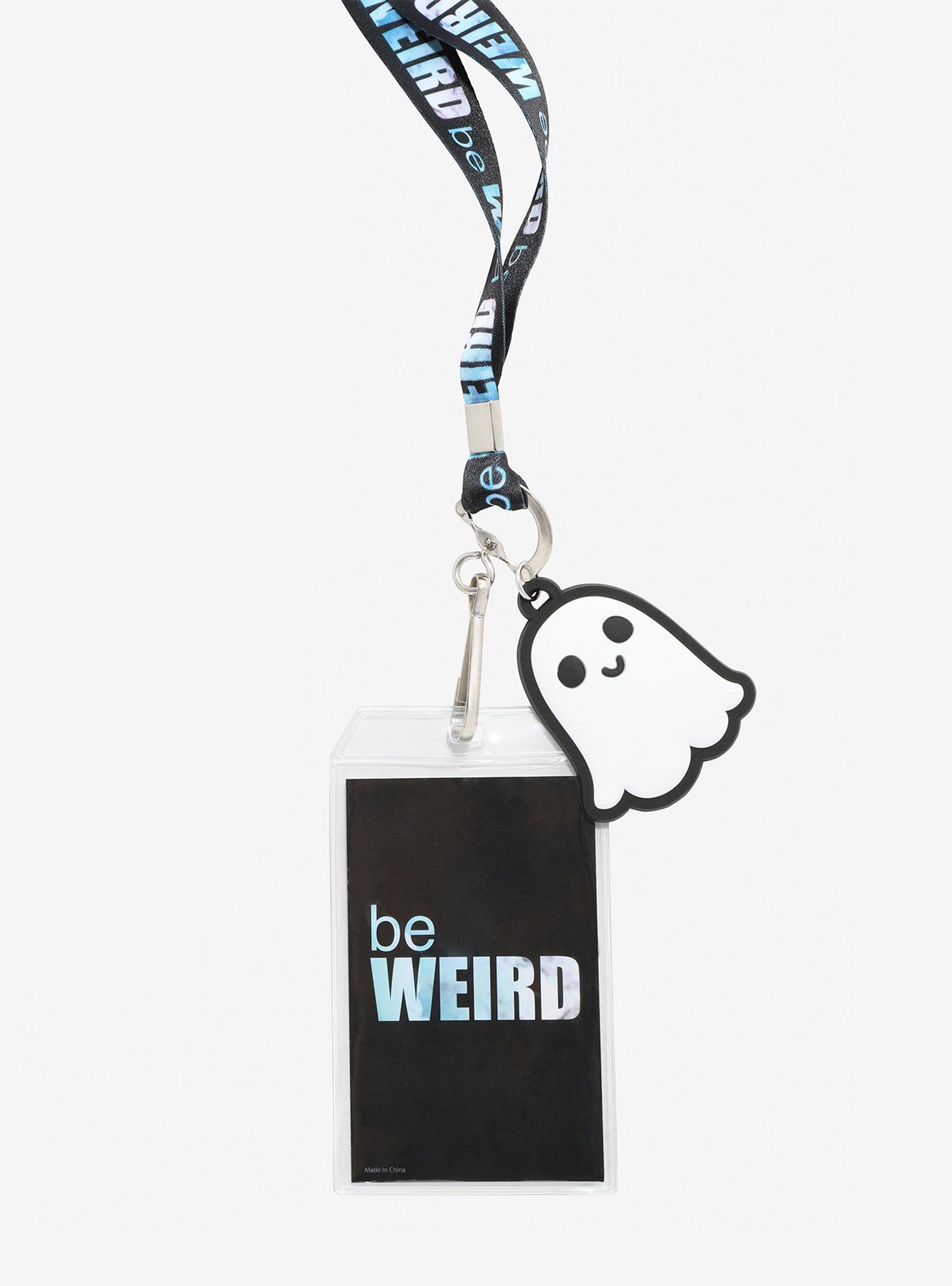 Be Weird Ghost Lanyard, , hi-res