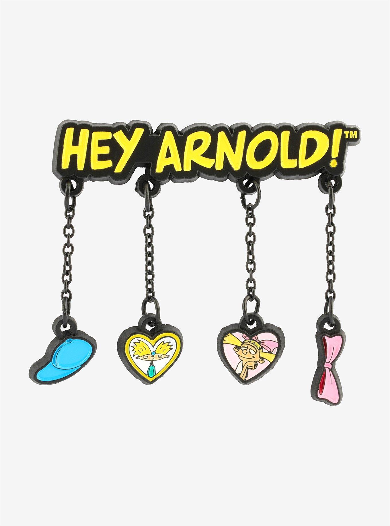 Hey Arnold! Arnold & Helga Dangle Enamel Pin, , hi-res