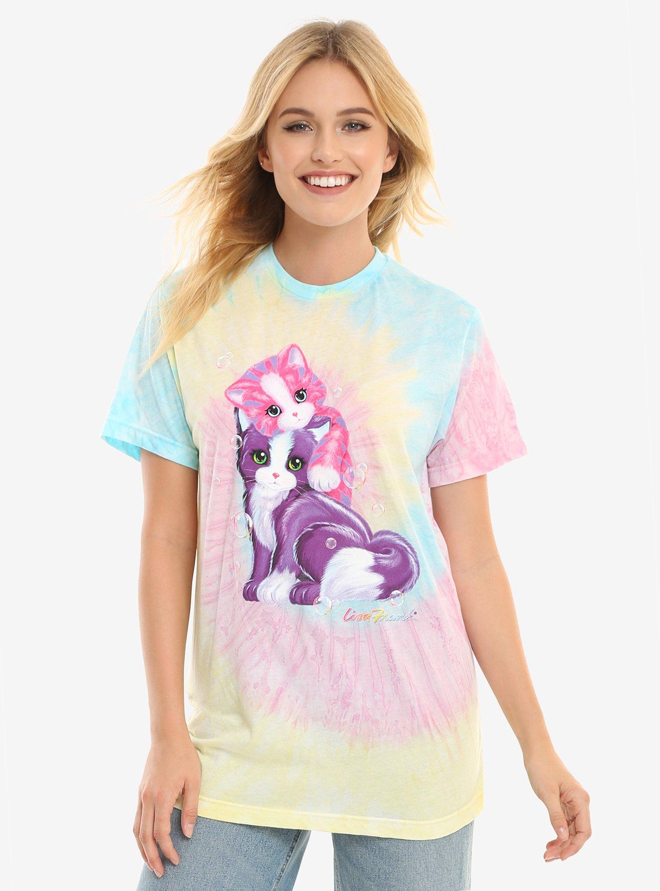 Lisa Frank Kitty Womens Tee, TIE DYE, hi-res
