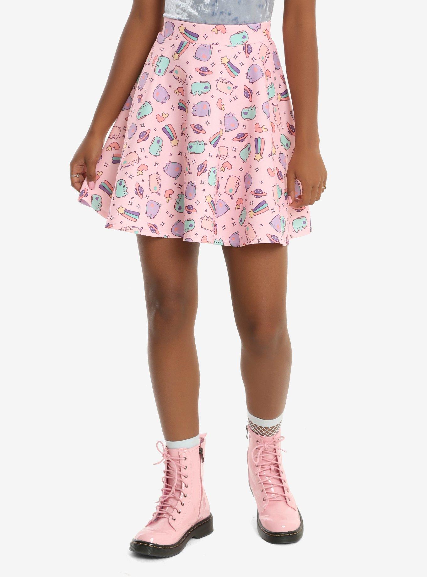 Pusheen Space Skater Skirt, MULTI, hi-res