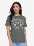 Jurassic Park Adventure Tours Womens Tee - BoxLunch Exclusive, OLIVE, hi-res