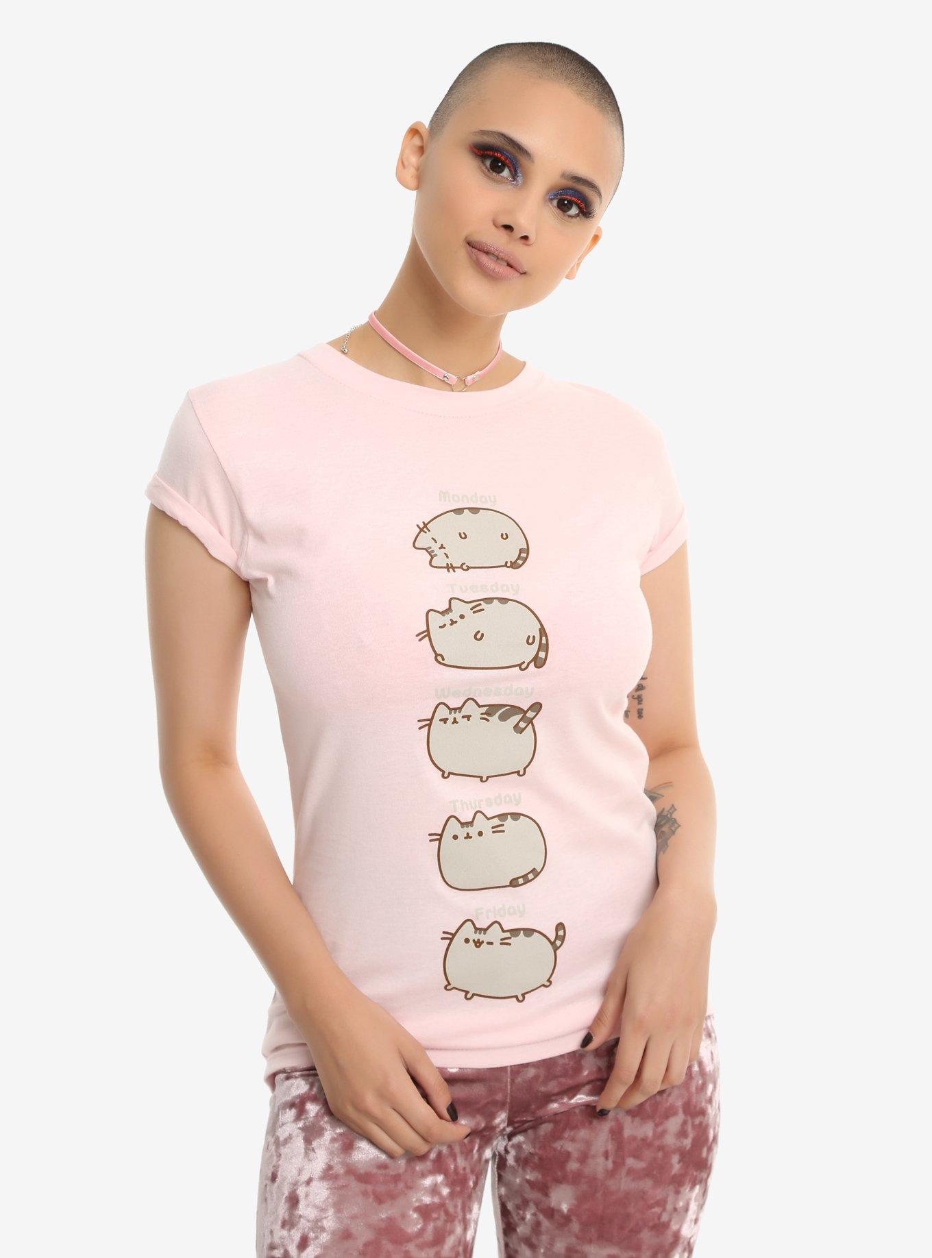 Pusheen Days Of The Week Girls T-Shirt, LIGHT PINK, hi-res