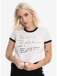 Stranger Things Hopper's Rules Girls Ringer T-Shirt, WHITE, hi-res