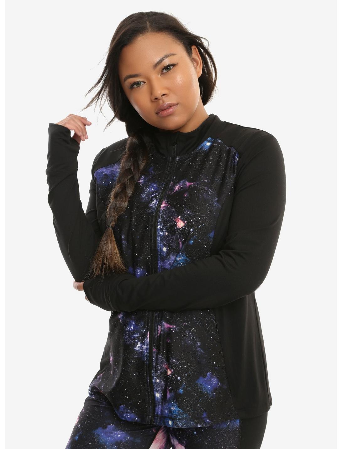 Her Universe Galaxy Print Track Jacket Plus Size, MULTI, hi-res