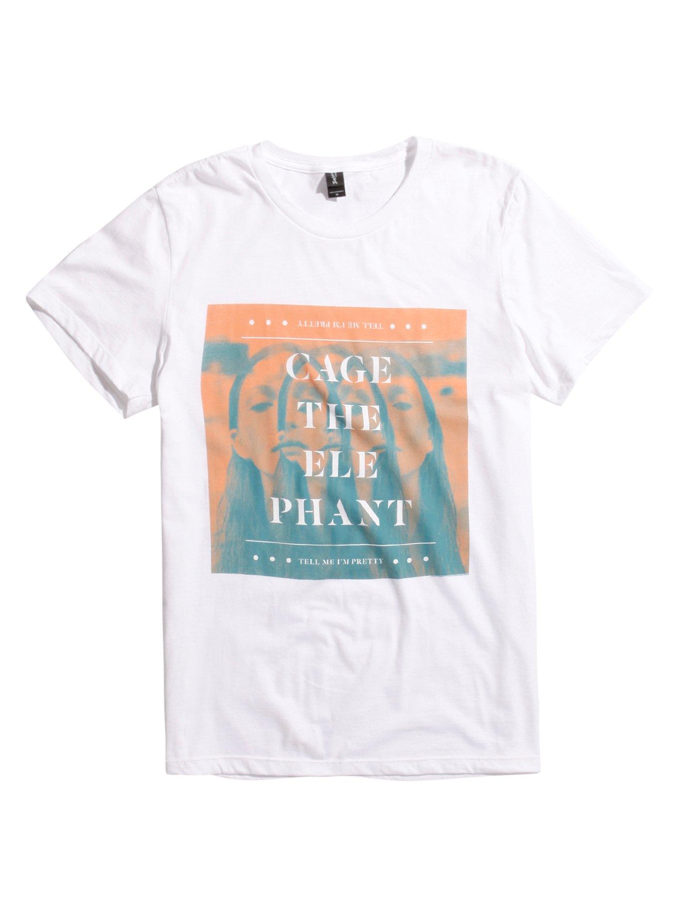 Cage The Elephant Tell Me I'm Pretty T-Shirt, WHITE, hi-res