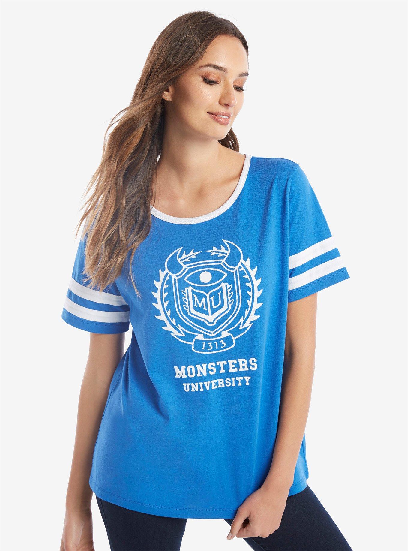 Disney Pixar Monsters University Jersey Womens Tee, BLUE, hi-res