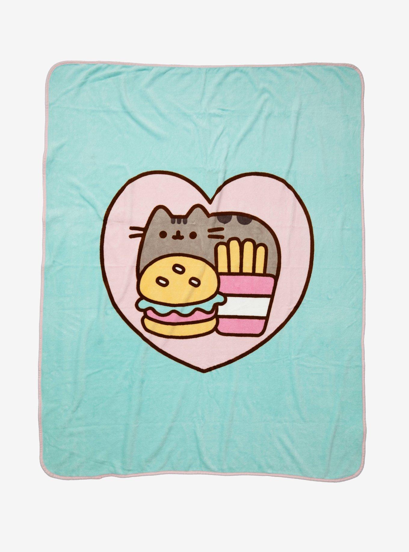 Pusheen Burger Fries Throw Blanket