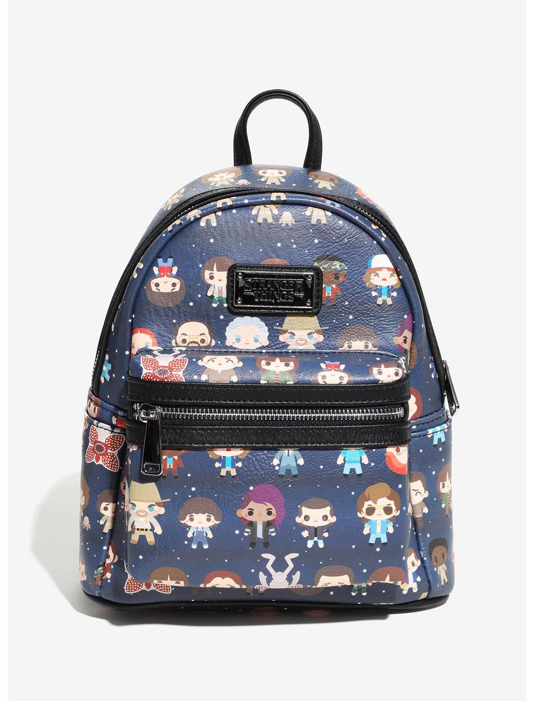 Loungefly Stranger Things 2 Chibi Allover Print Mini Backpack - BoxLunch Exclusive, , hi-res