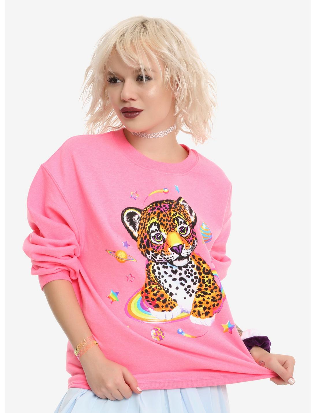 Lisa Frank Hunter The Leopard Outer Space Girls Sweatshirt, MULTI, hi-res