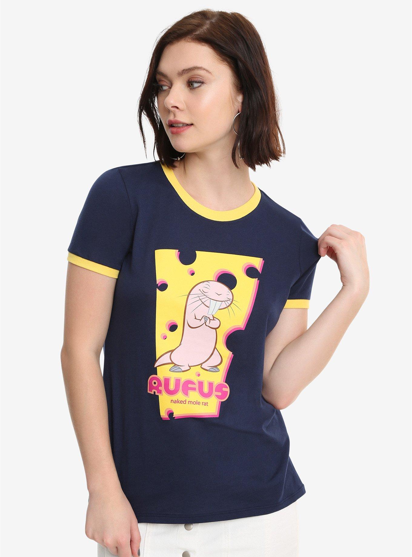 Her Universe Disney Channel Originals Kim Possible Rufus Girls Ringer T-Shirt, NAVY, hi-res