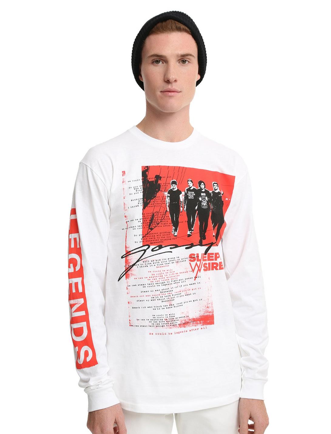 Sleeping With Sirens Legends Long-Sleeve T-Shirt, WHITE, hi-res