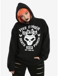 Five Finger Death Punch 5FDP Got Your Six Knuckles Girls Hoodie Plus Size, BLACK, hi-res