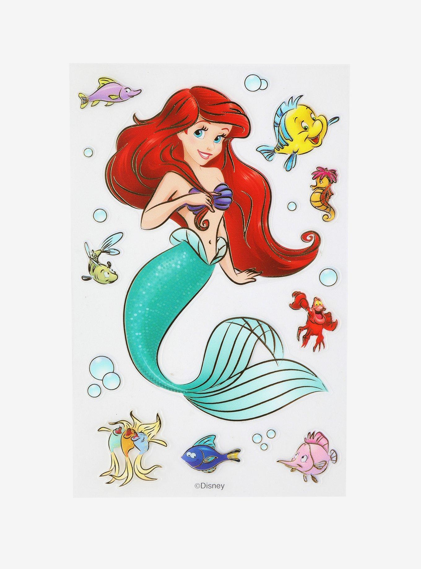 Disney The Little Mermaid Ariel & Friends Sticker Sheet - BoxLunch Exclusive, , hi-res