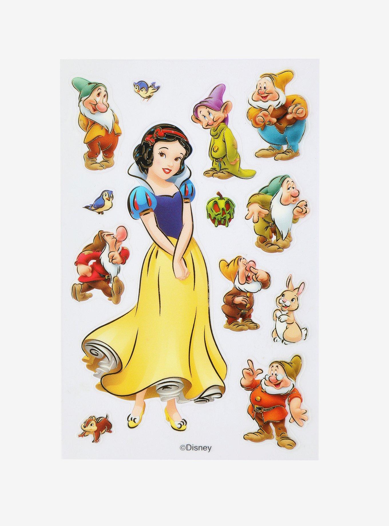 Disney Snow White And The Seven Dwarfs Sticker Sheet - BoxLunch Exclusive, , hi-res
