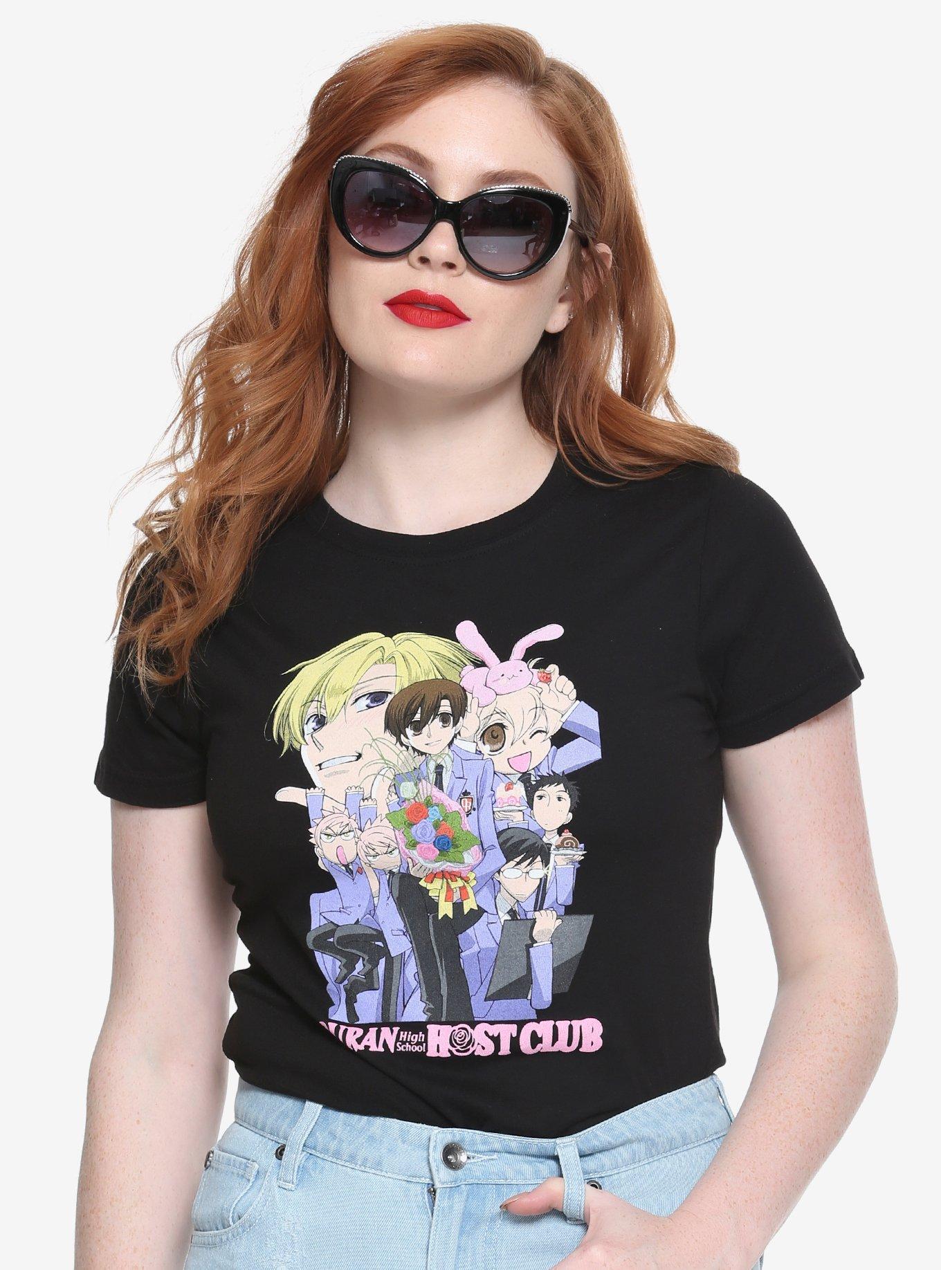 Ouran High School Host Club Group Girls T-Shirt, BLACK, hi-res