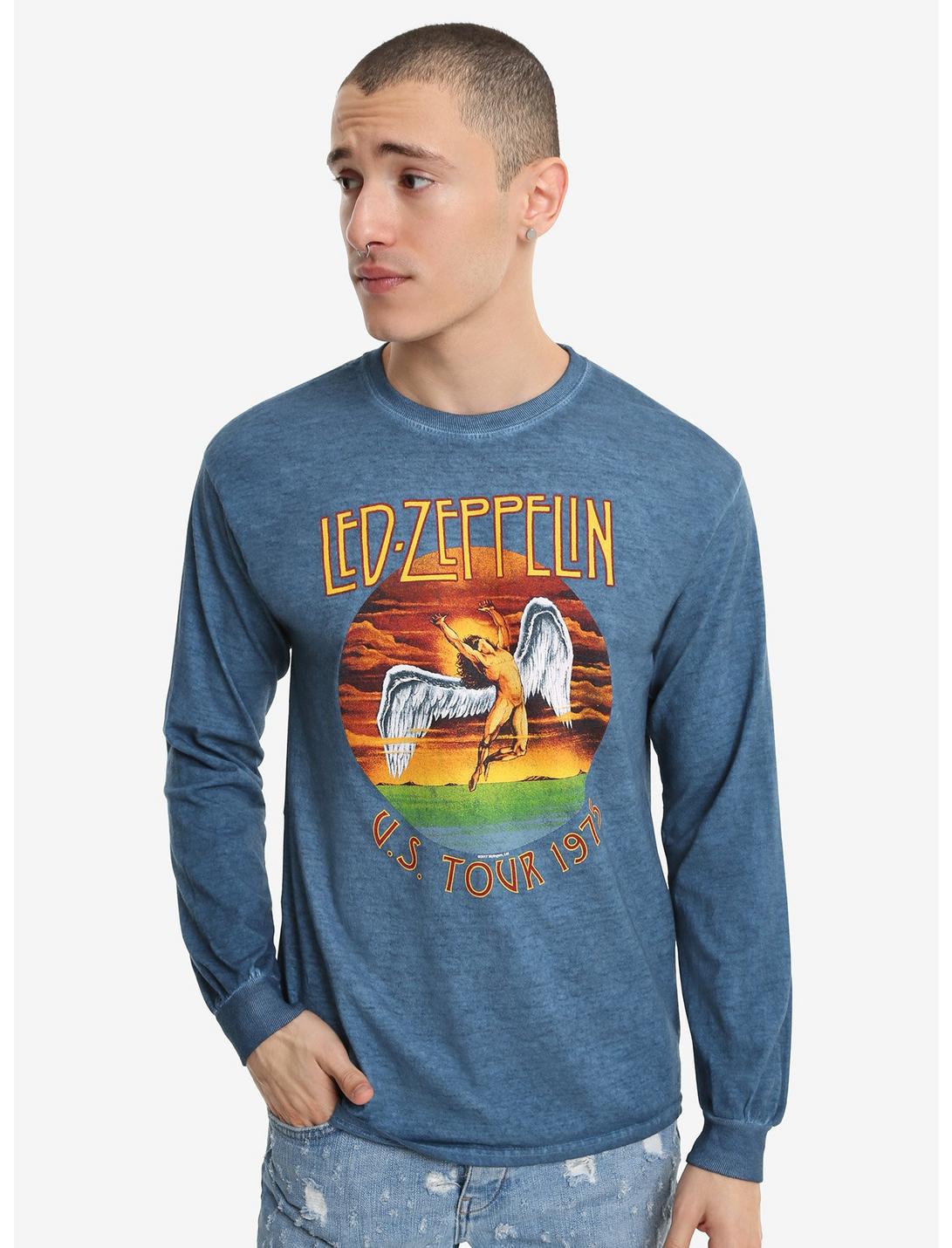Led Zeppelin U.S. Tour 1975 Long-Sleeve T-Shirt, BLUE, hi-res