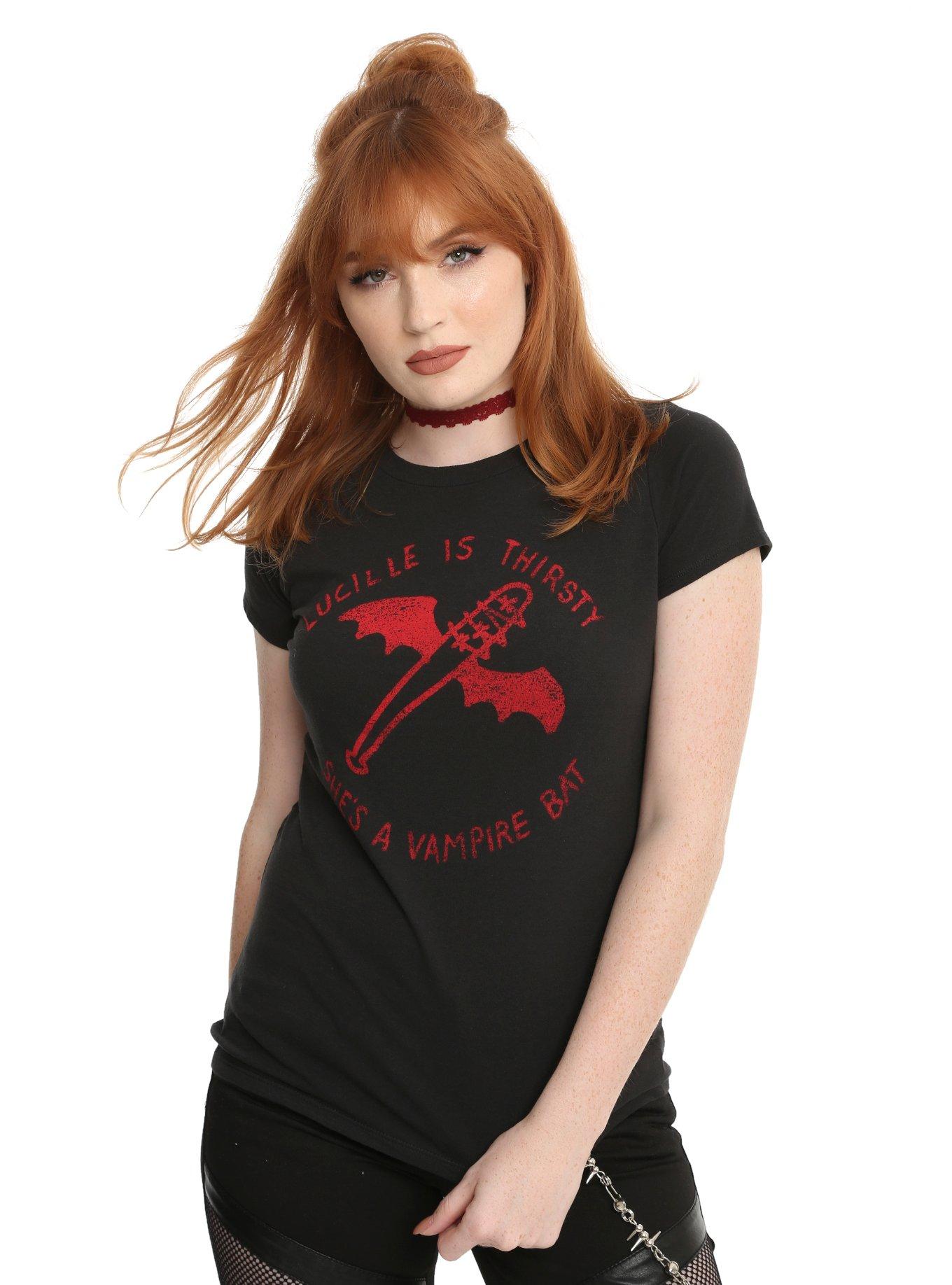 The Walking Dead Lucille Is Thirsty Girls T-Shirt, BLACK, hi-res