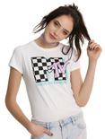 MTV Checkerboard Logo Girls T-Shirt, WHITE, hi-res